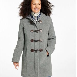 L.L. Bean Women's Charcoal Toggle Pea Coat
